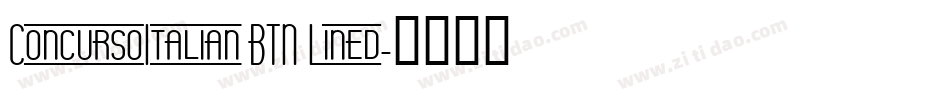 ConcursoItalian BTN Lined字体转换